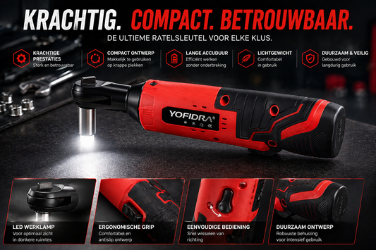 YOFIDRA ratelsleutel koper motor 60Nm kracht en 500RPM prestaties