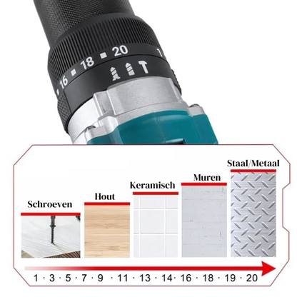Klopboor-/Schroefmachine - 1500W